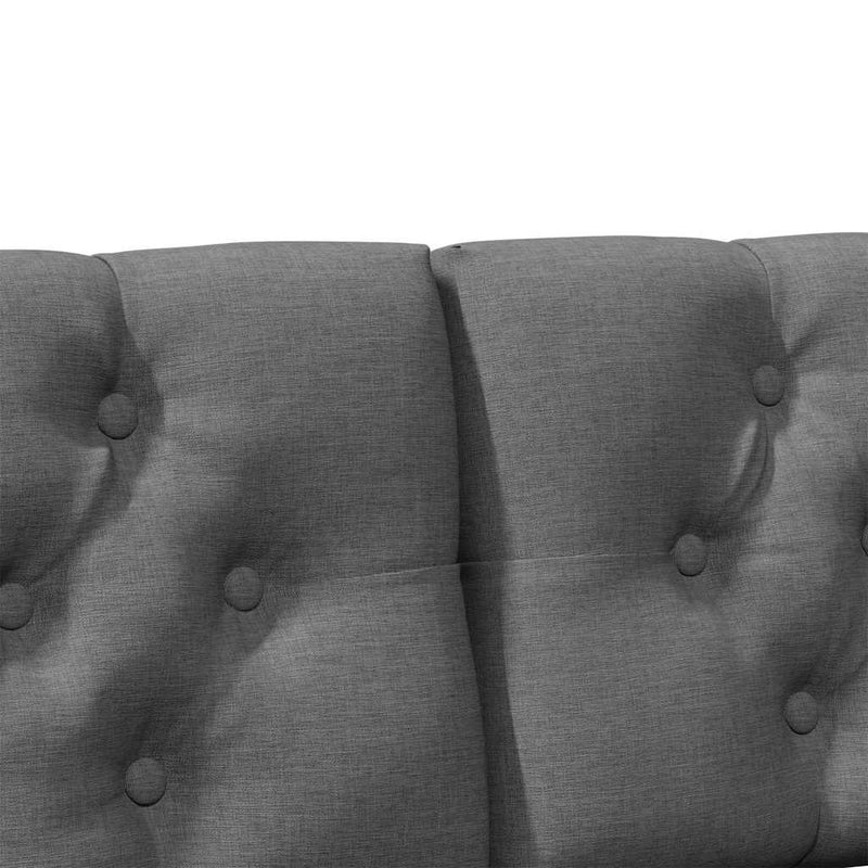 vidaXL Kárpitozott fejtámla Sötétszürke 120 cm Tömör fenyőfa