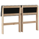 vidaXL Kárpitozott fejtámla Sötétszürke 120 cm Tömör fenyőfa