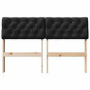 vidaXL Kárpitozott fejtámla Fekete 120 cm Tömör fenyőfa