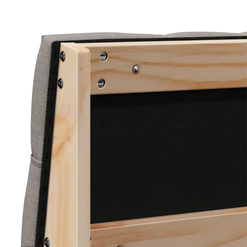 vidaXL Kárpitozott fejtámla Tópszínű 120 cm Tömör fenyőfa