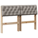 vidaXL Kárpitozott fejtámla Tópszínű 120 cm Tömör fenyőfa