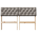 vidaXL Kárpitozott fejtámla Tópszínű 120 cm Tömör fenyőfa