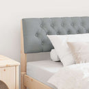 vidaXL Kárpitozott fejtámla Világosszürke 100 cm Tömör fenyőfa