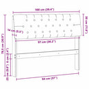 vidaXL Kárpitozott fejtámla Világosszürke 100 cm Tömör fenyőfa