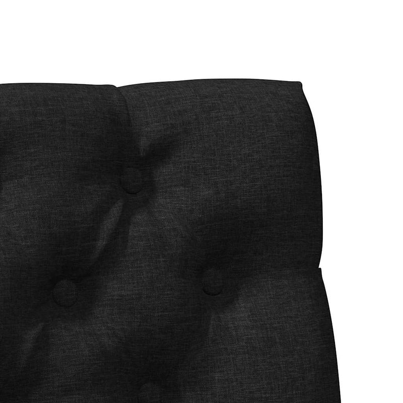 vidaXL Kárpitozott fejtámla Fekete 100 cm Tömör fenyőfa