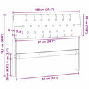 vidaXL Kárpitozott fejtámla Tópszínű 100 cm Tömör fenyőfa