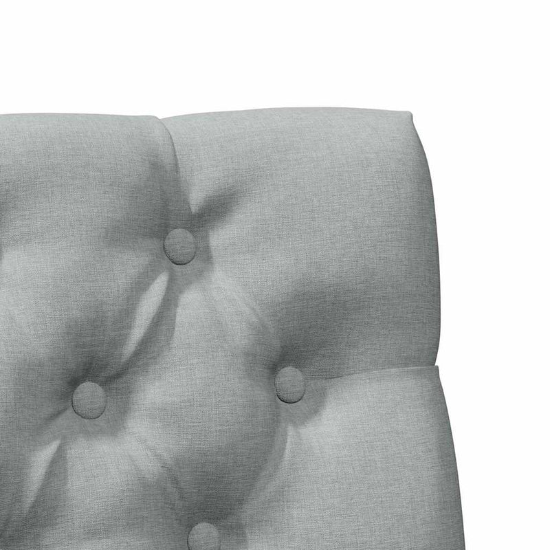 vidaXL Kárpitozott fejtámla Világosszürke 100 cm Tömör fenyőfa