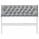 vidaXL Kárpitozott fejtámla Világosszürke 100 cm Tömör fenyőfa