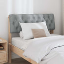 vidaXL Kárpitozott fejtámla Világosszürke 90 cm Tömör fenyőfa