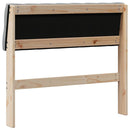 vidaXL Kárpitozott fejtámla Világosszürke 90 cm Tömör fenyőfa