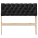 vidaXL Kárpitozott fejtámla Fekete 90 cm Tömör fenyőfa
