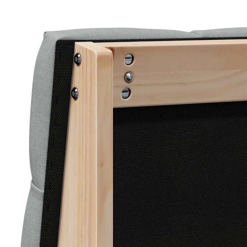 vidaXL Kárpitozott fejtámla Világosszürke 80 cm Tömör fenyőfa