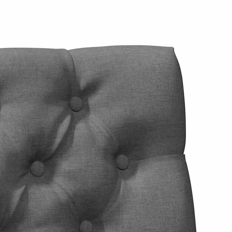 vidaXL Kárpitozott fejtámla Sötétszürke 75 cm Tömör fenyőfa