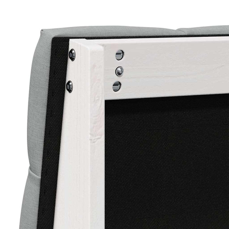 vidaXL Kárpitozott fejtámla Világosszürke 75 cm Tömör fenyőfa