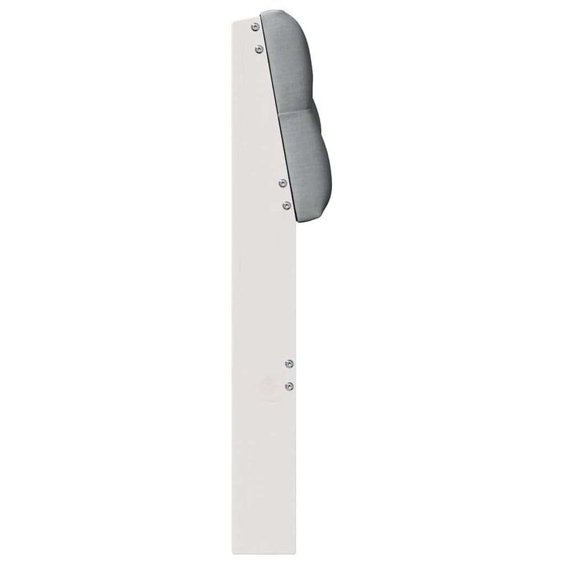 vidaXL Kárpitozott fejtámla Világosszürke 75 cm Tömör fenyőfa