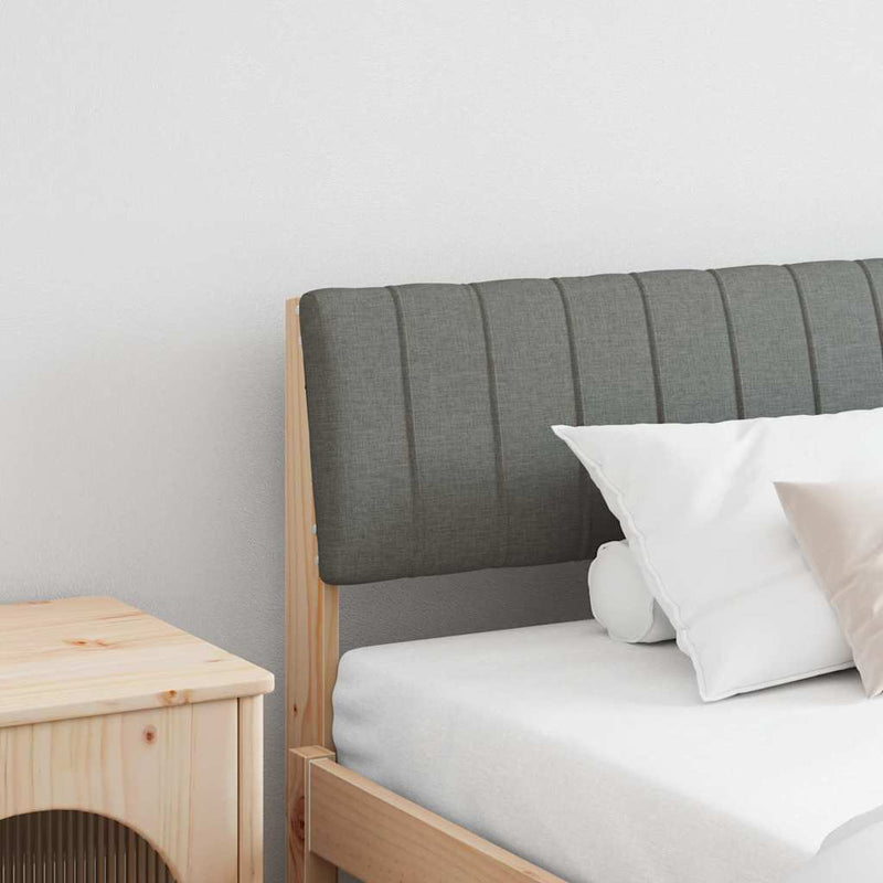 vidaXL Kárpitozott fejtámla Sötétszürke 200 cm Tömör fenyőfa