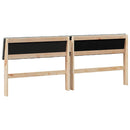 vidaXL Kárpitozott fejtámla Sötétszürke 200 cm Tömör fenyőfa