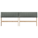 vidaXL Kárpitozott fejtámla Sötétszürke 200 cm Tömör fenyőfa