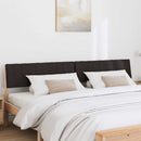 vidaXL Kárpitozott fejtámla Fekete 200 cm Tömör fenyőfa