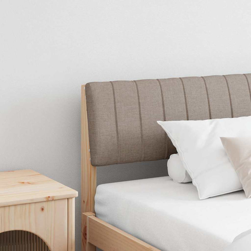 vidaXL Kárpitozott fejtámla Tópszínű 200 cm Tömör fenyőfa