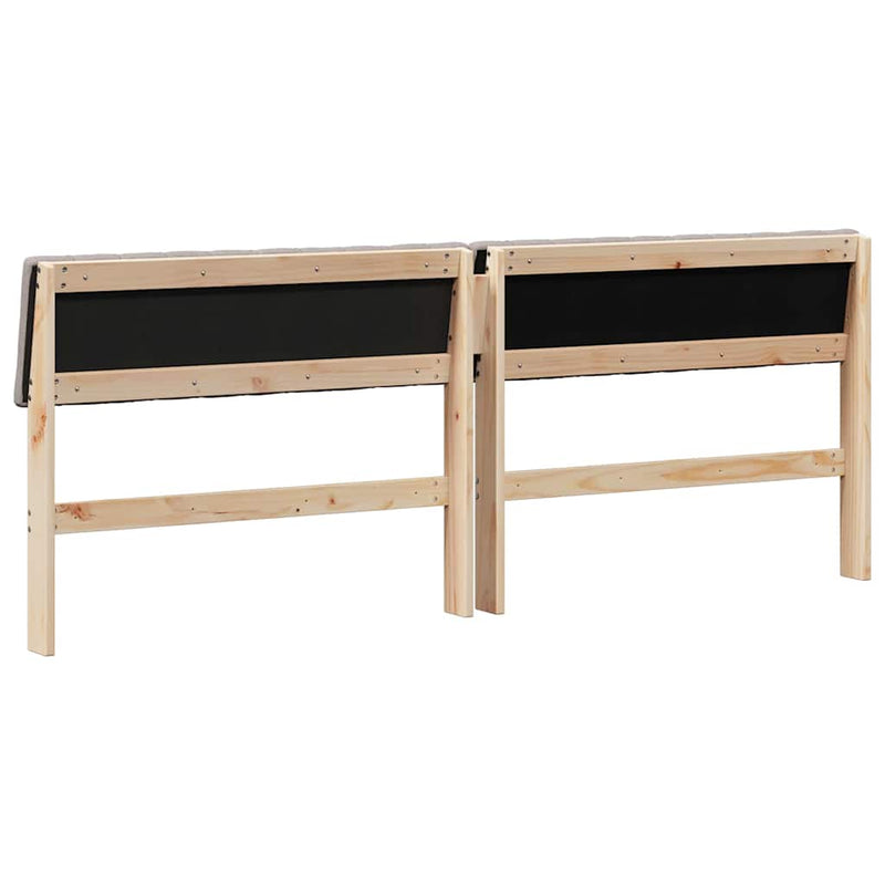 vidaXL Kárpitozott fejtámla Tópszínű 200 cm Tömör fenyőfa