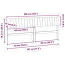 vidaXL Kárpitozott fejtámla Tópszínű 200 cm Tömör fenyőfa