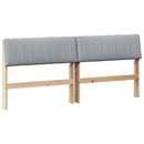 vidaXL Kárpitozott fejtámla Világosszürke 180 cm Tömör fenyőfa