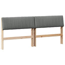 vidaXL Kárpitozott fejtámla Sötétszürke 180 cm Tömör fenyőfa