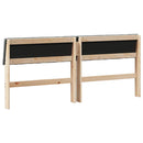 vidaXL Kárpitozott fejtámla Sötétszürke 180 cm Tömör fenyőfa