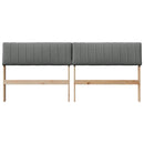 vidaXL Kárpitozott fejtámla Sötétszürke 180 cm Tömör fenyőfa