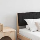 vidaXL Kárpitozott fejtámla Fekete 180 cm Tömör fenyőfa