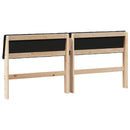 vidaXL Kárpitozott fejtámla Fekete 180 cm Tömör fenyőfa