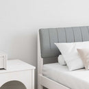 vidaXL Kárpitozott fejtámla Világosszürke 180 cm Tömör fenyőfa