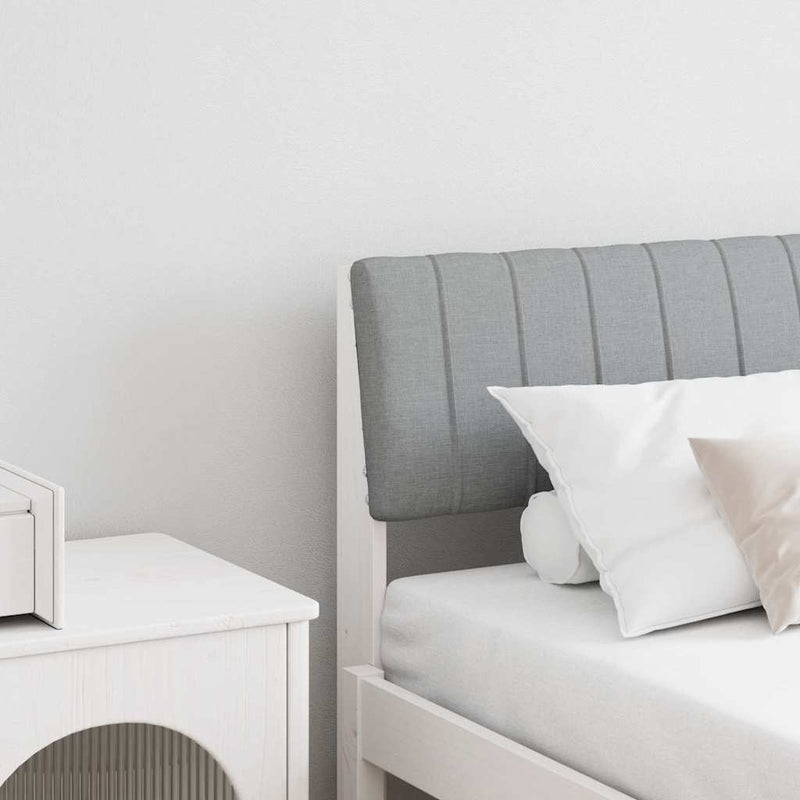 vidaXL Kárpitozott fejtámla Világosszürke 180 cm Tömör fenyőfa