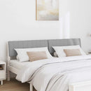 vidaXL Kárpitozott fejtámla Világosszürke 180 cm Tömör fenyőfa