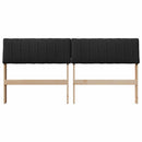 vidaXL Kárpitozott fejtámla Fekete 160 cm Tömör fenyőfa