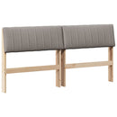 vidaXL Kárpitozott fejtámla Tópszínű 160 cm Tömör fenyőfa