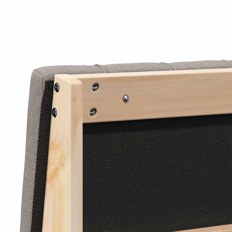 vidaXL Kárpitozott fejtámla Tópszínű 150 cm Tömör fenyőfa