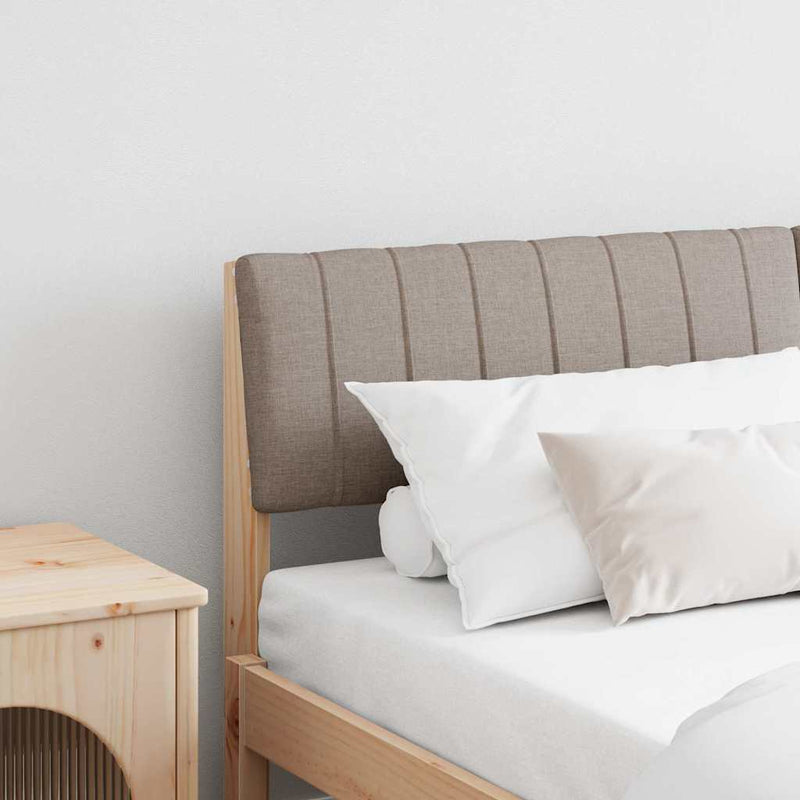 vidaXL Kárpitozott fejtámla Tópszínű 150 cm Tömör fenyőfa