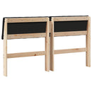 vidaXL Kárpitozott fejtámla Fekete 140 cm Tömör fenyőfa