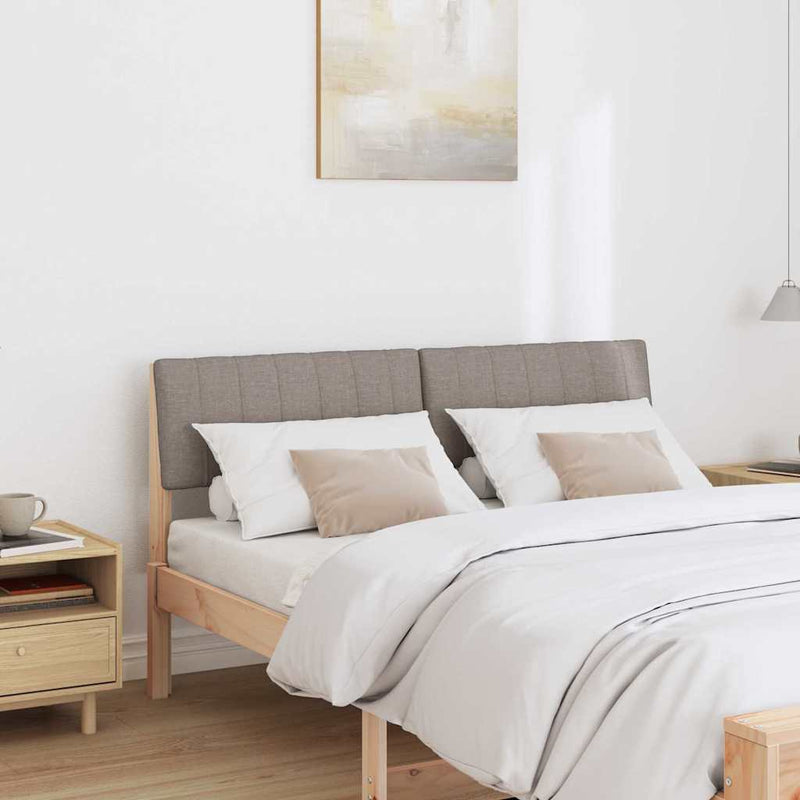 vidaXL Kárpitozott fejtámla Tópszínű 140 cm Tömör fenyőfa