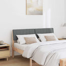 vidaXL Kárpitozott fejtámla Sötétszürke 135 cm Tömör fenyőfa