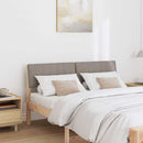 vidaXL Kárpitozott fejtámla Tópszínű 135 cm Tömör fenyőfa