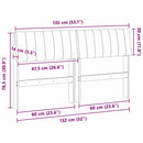 vidaXL Kárpitozott fejtámla Világosszürke 135 cm Tömör fenyőfa