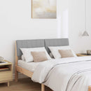 vidaXL Kárpitozott fejtámla Világosszürke 120 cm Tömör fenyőfa