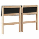 vidaXL Kárpitozott fejtámla Világosszürke 120 cm Tömör fenyőfa