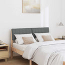 vidaXL Kárpitozott fejtámla Sötétszürke 120 cm Tömör fenyőfa