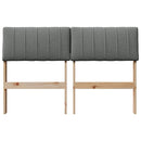 vidaXL Kárpitozott fejtámla Sötétszürke 120 cm Tömör fenyőfa