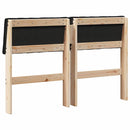 vidaXL Kárpitozott fejtámla Fekete 120 cm Tömör fenyőfa