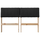 vidaXL Kárpitozott fejtámla Fekete 120 cm Tömör fenyőfa